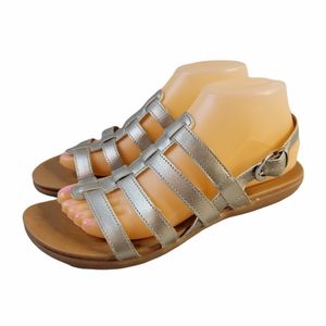 b.ø.c. By Born Concept Gold Strappy Sandals Women